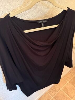 Eileen Fisher Black Cowl Neck Jersey Tunic